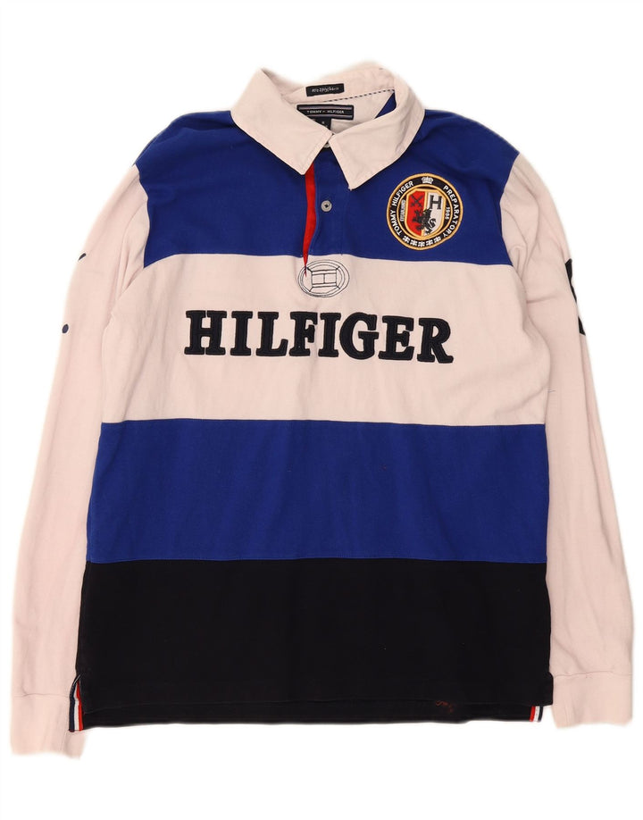 Мужская рубашка-поло для регби с рисунком Tommy Hilfiger, средний разноцветный