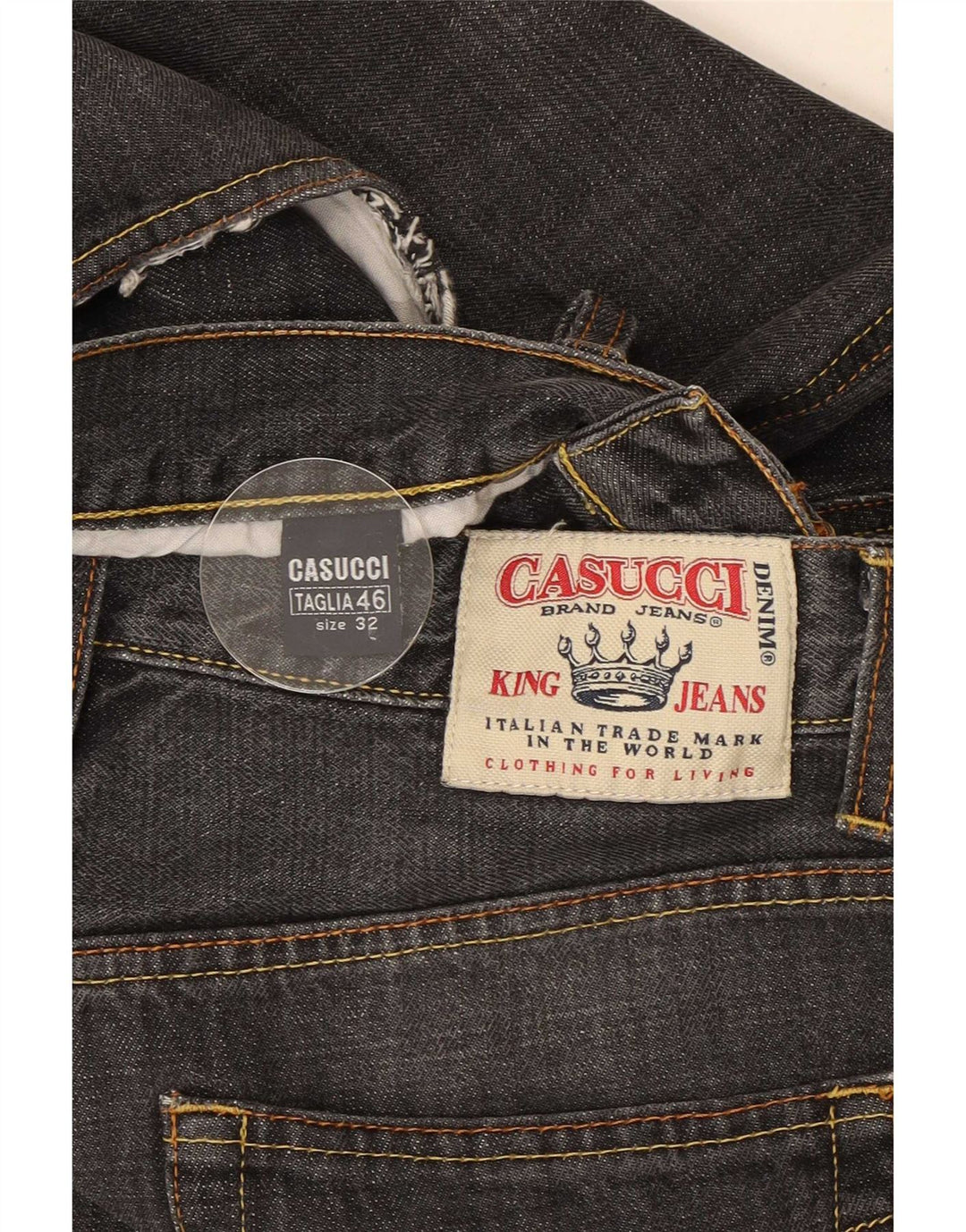 Мужские прямые джинсы Casucci IT 46 Small W32 L31 Черный хлопок