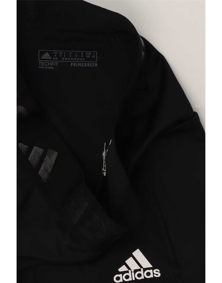Женские леггинсы с рисунком Adidas UK 8, маленькие черные