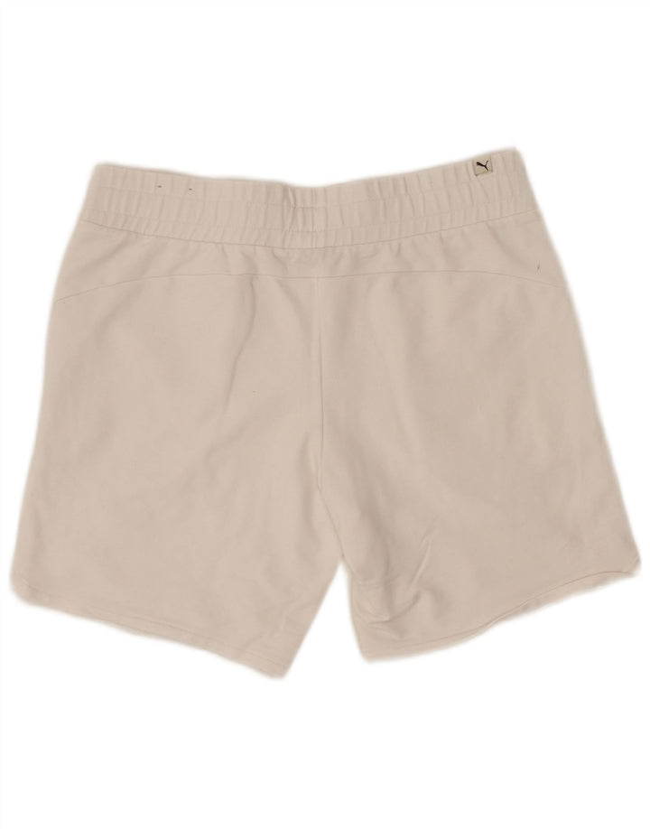 Женские спортивные шорты PUMA с графическим рисунком UK 14, большие белые хлопковые