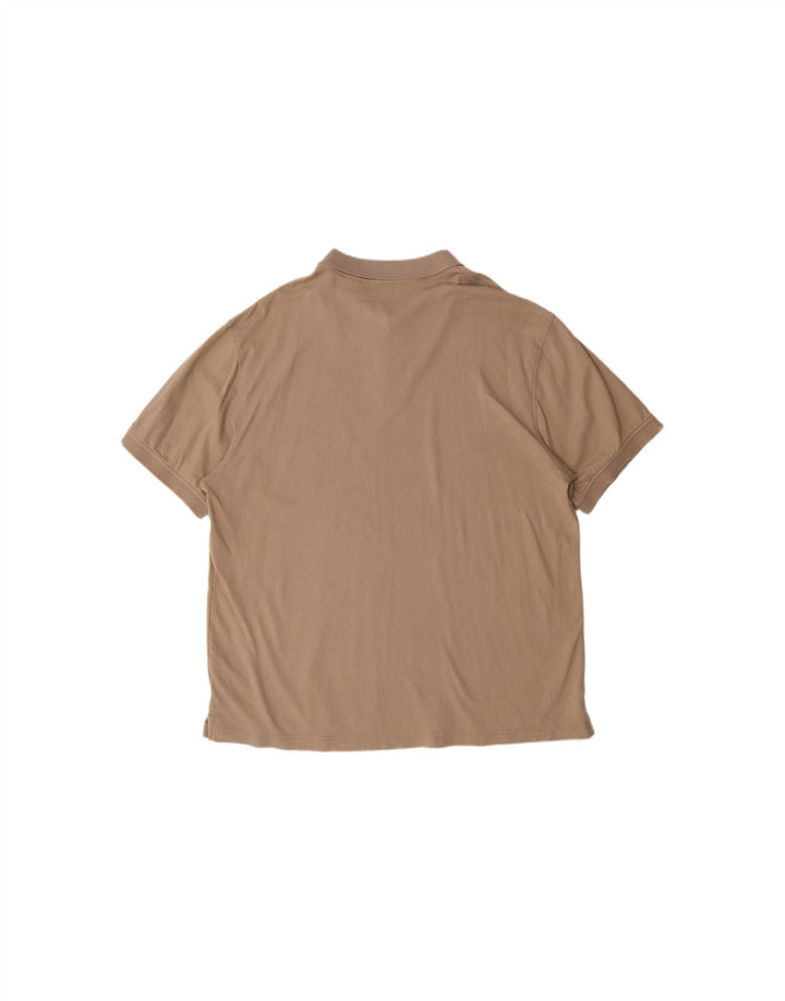 IZOD Mens Polo Shirt 2XL Brown Cotton
