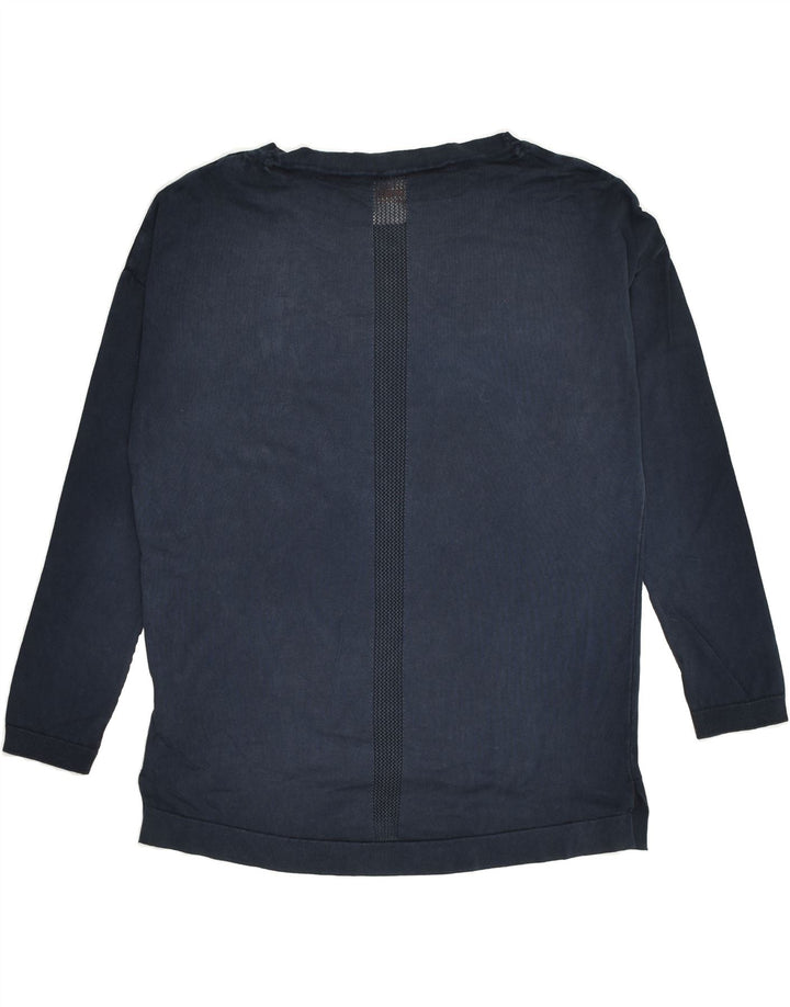 NAPAPIJRI Womens Top Long Sleeve UK 6 XS Navy Blue | Vintage Napapijri | Thrift | Second-Hand Napapijri | Used Clothing | Messina Hembry 