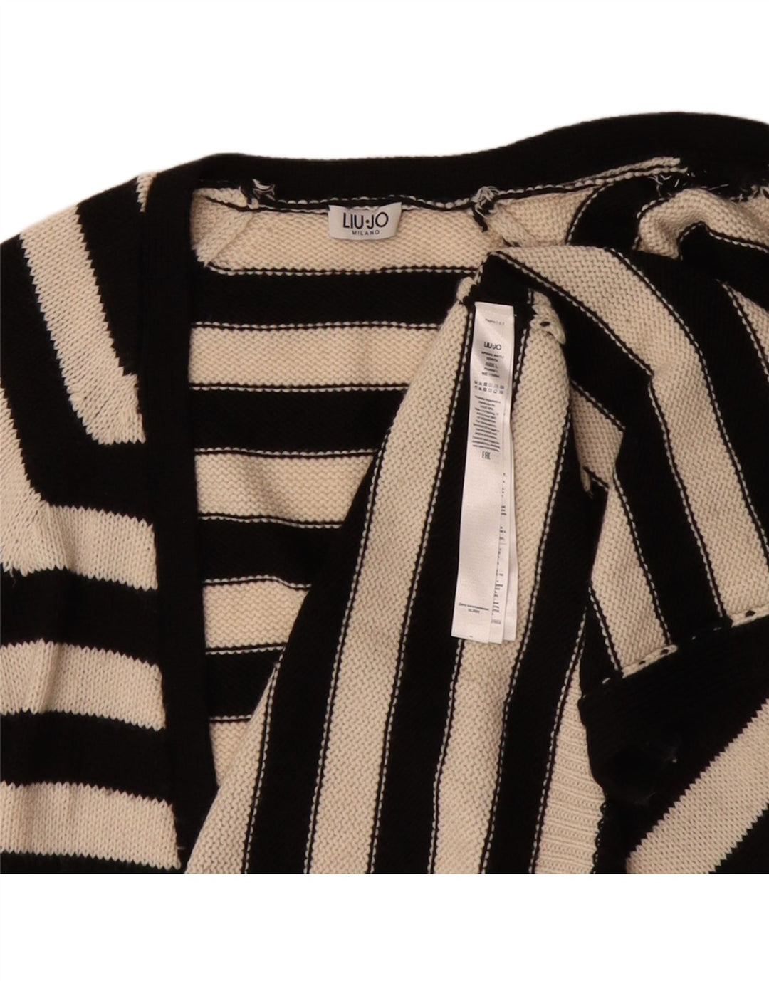 LIU JO Womens Oversized Longline Cardigan Sweater UK 16 Large White Vintage Liu Jo and Second-Hand Liu Jo from Messina Hembry 