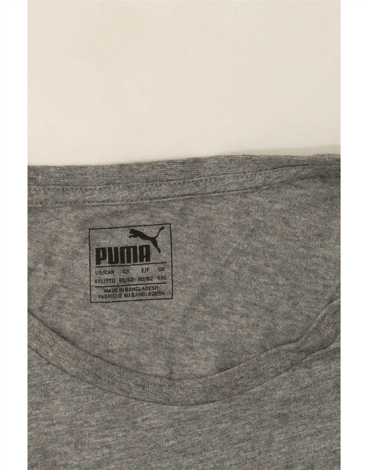 Мужская футболка с рисунком Puma 2XL серая в крапинку