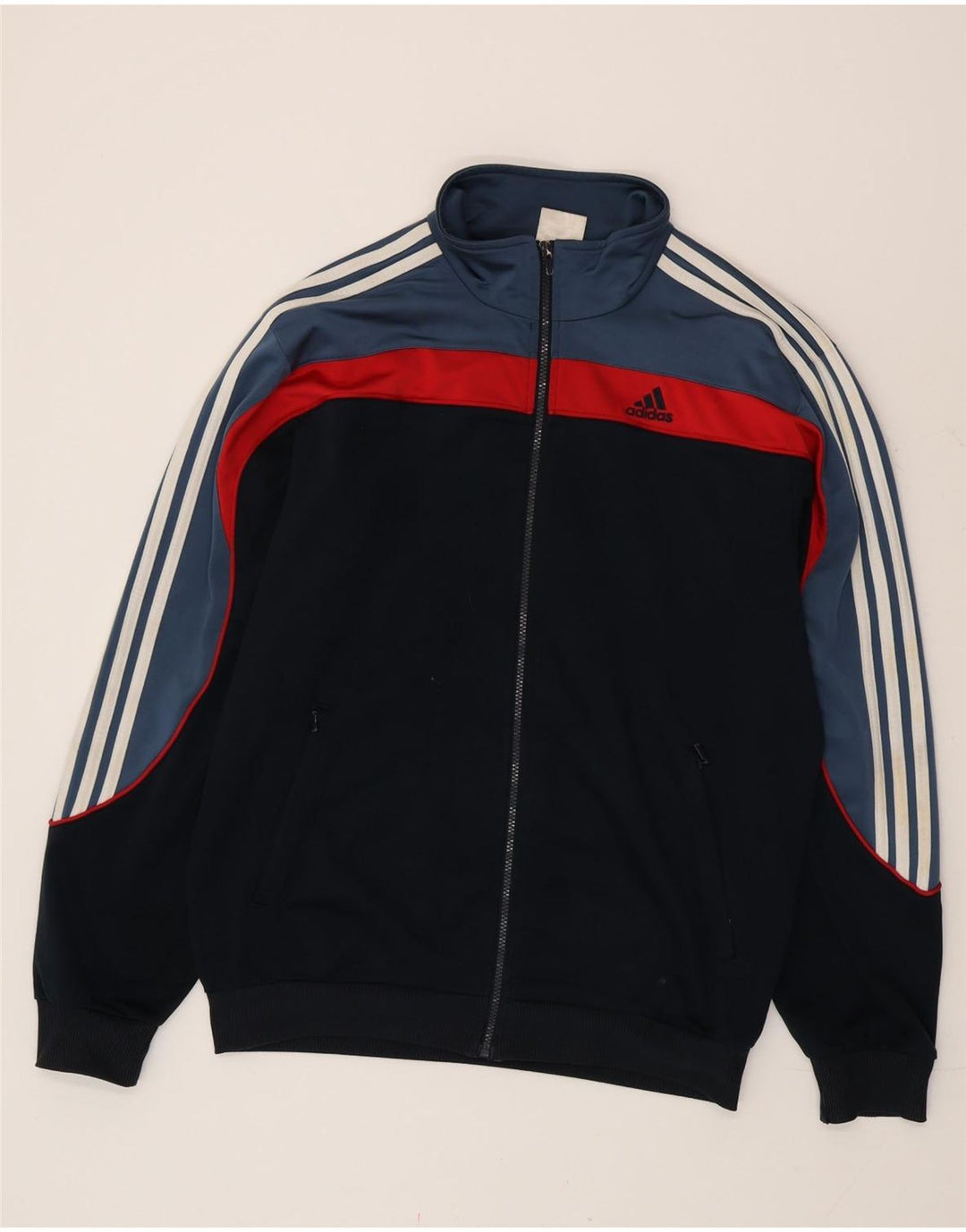 Мужской спортивный костюм Adidas с графическим рисунком, верхняя куртка, большой черный полиэстер с цветными блоками