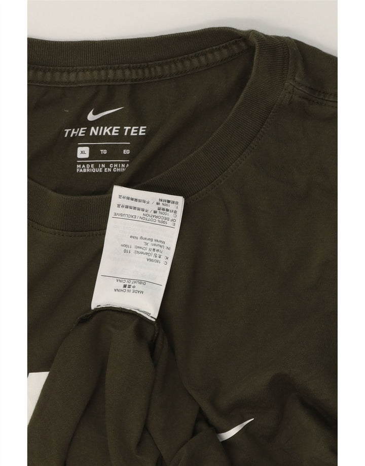Мужская футболка с рисунком Nike Top XL, зеленый хлопок