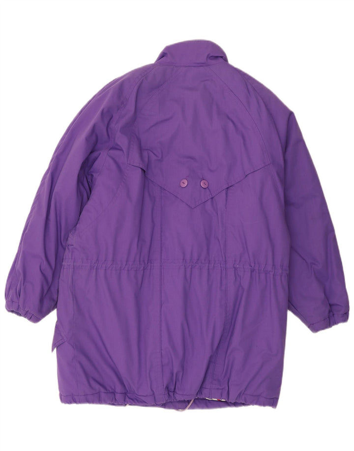 Винтажное женское стеганое пальто UK 18 XL, фиолетовый полиэстер