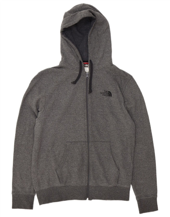 Мужской свитер с капюшоном на молнии The North Face, маленький серый, хлопковый