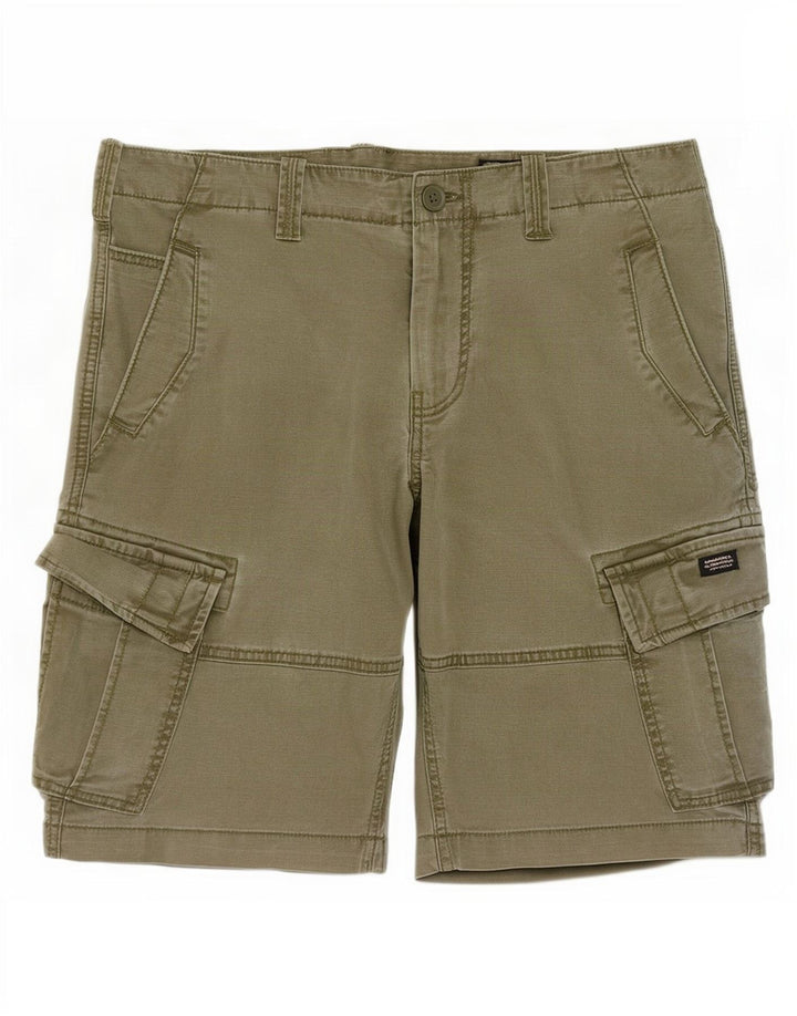 Мужские шорты-карго Superdry W34, большой размер, цвет хаки, хлопок
