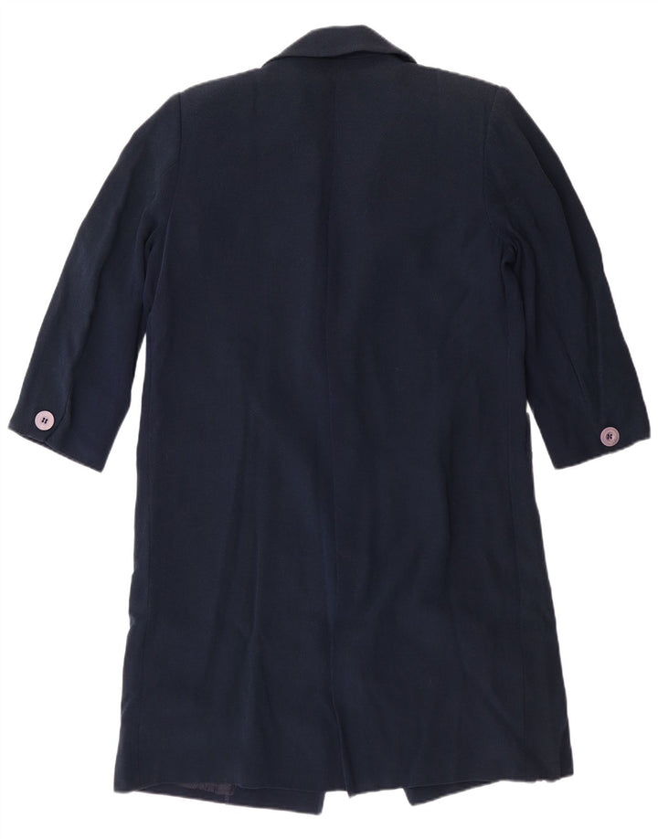 LUISA SPAGNOLI Женский пиджак на 3 пуговицах UK 14 Средний Темно-Синий