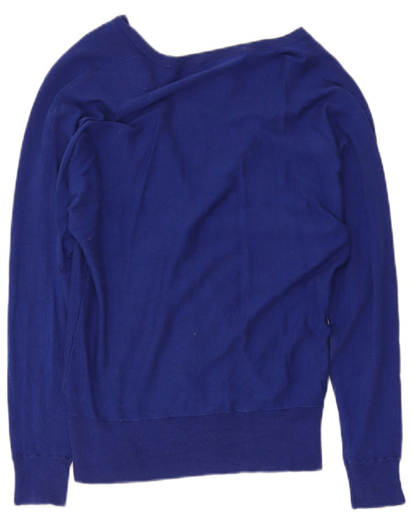 Женский кардиган-свитер Ralph Lauren UK 12, средний синий шелк