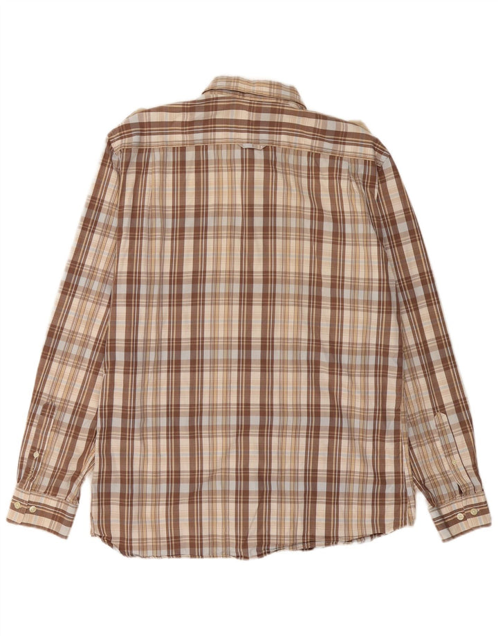 Мужская рубашка в стиле милитари GANT XL, хлопковая бежевая клетка