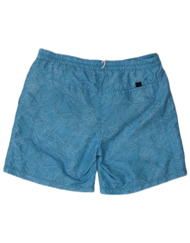 Мужские шорты для плавания Helly Hansen XL, синие, полиэстер с геометрическим рисунком