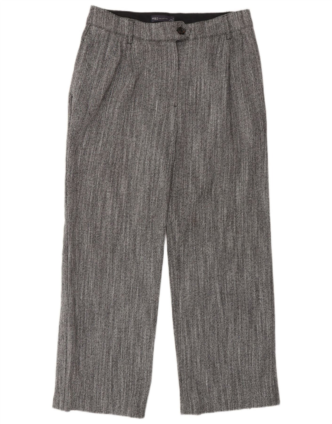 Женские прямые костюмные брюки Marks & Spencer UK 12 Medium W30 L27 Серые
