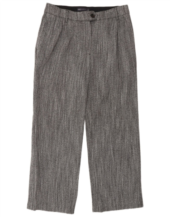 Женские прямые костюмные брюки Marks & Spencer UK 12 Medium W30 L27 Серые