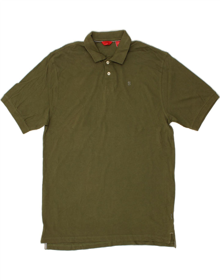 IZOD Mens Polo Shirt XL Khaki Cotton Vintage Izod and Second-Hand Izod from Messina Hembry 