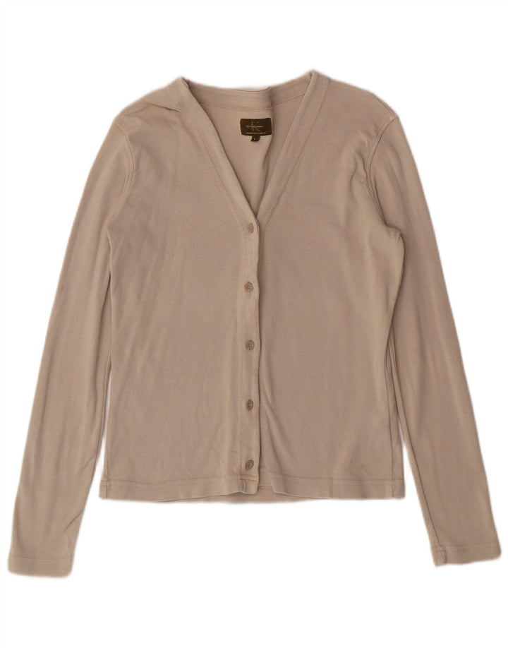 Женская укороченная блузка Calvin Klein UK 14, большой размер, бежевый хлопок