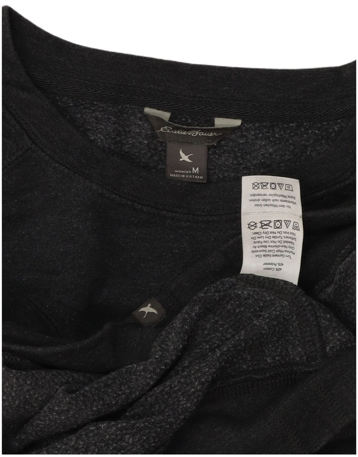 Женский свитер свободного кроя Eddie Bauer, хлопковый джемпер свободного кроя, Великобритания 14, средний серый цвет