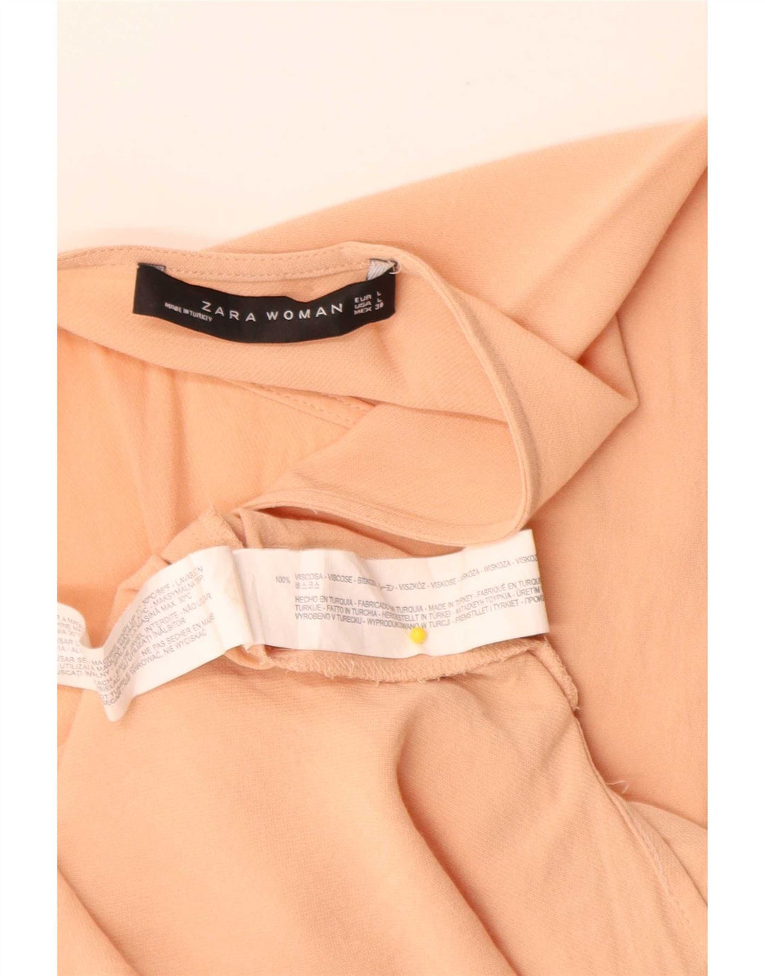 Женская блузка Zara Top UK 16, большая розовая вискоза