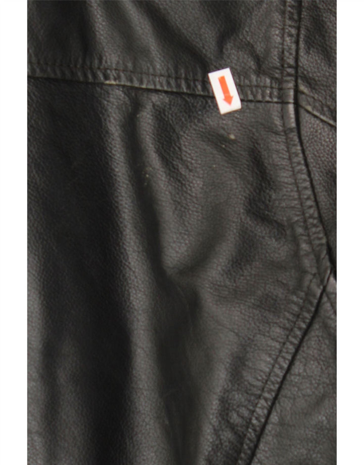 Мужская кожаная куртка BEN SHERMAN UK 40, большая черная кожа