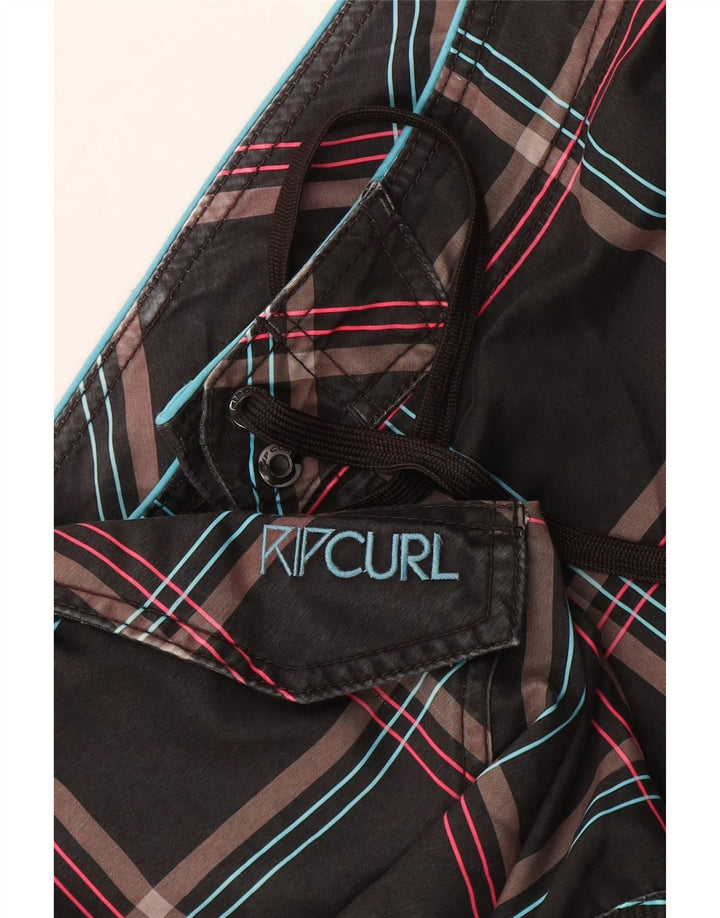 Мужские шорты для плавания с рисунком Rip Curl, XL, серые в клетку
