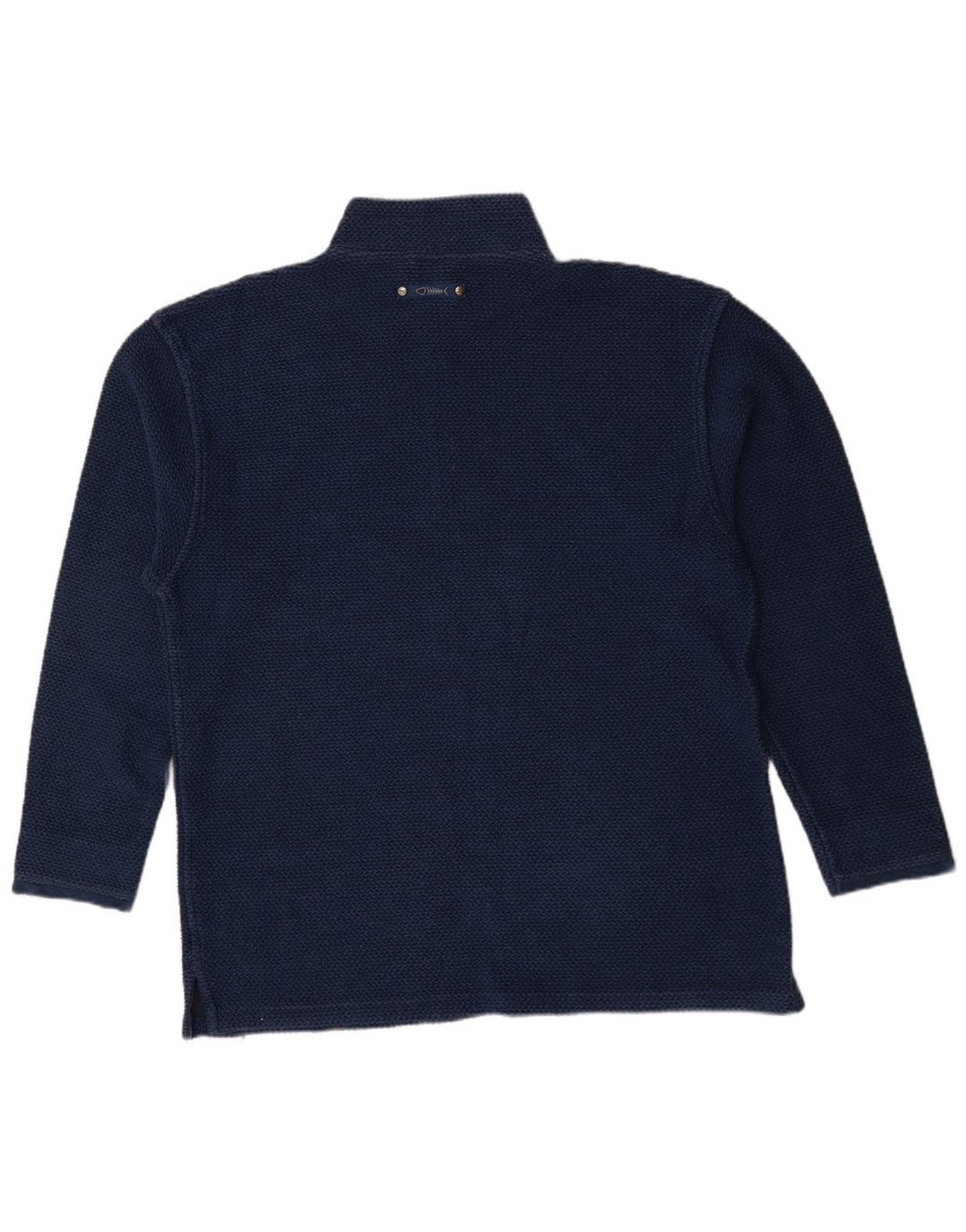 Мужской свитшот с воротником на молнии Weird Fish, джемпер 2XL, темно-синий, хлопок