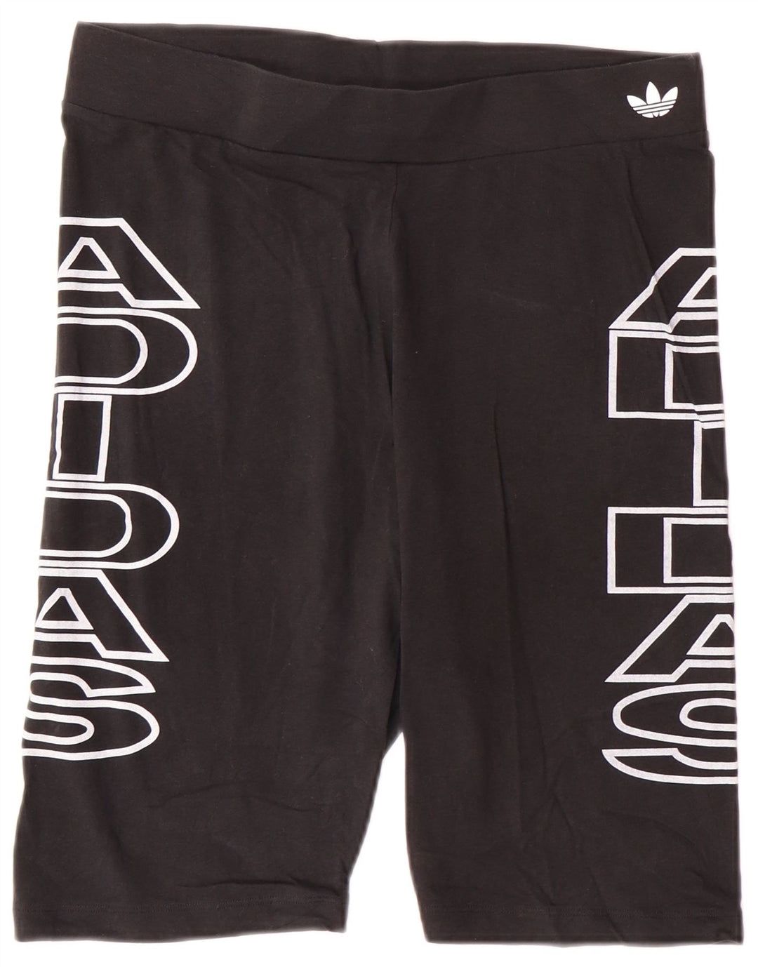 Женские спортивные шорты с графическим рисунком ADIDAS UK 18 XL, черный хлопок