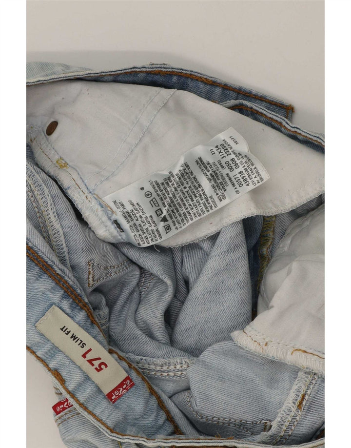 Женские джинсовые шорты Levi's 571 Slim Fit W31, хлопковые, среднего синего цвета