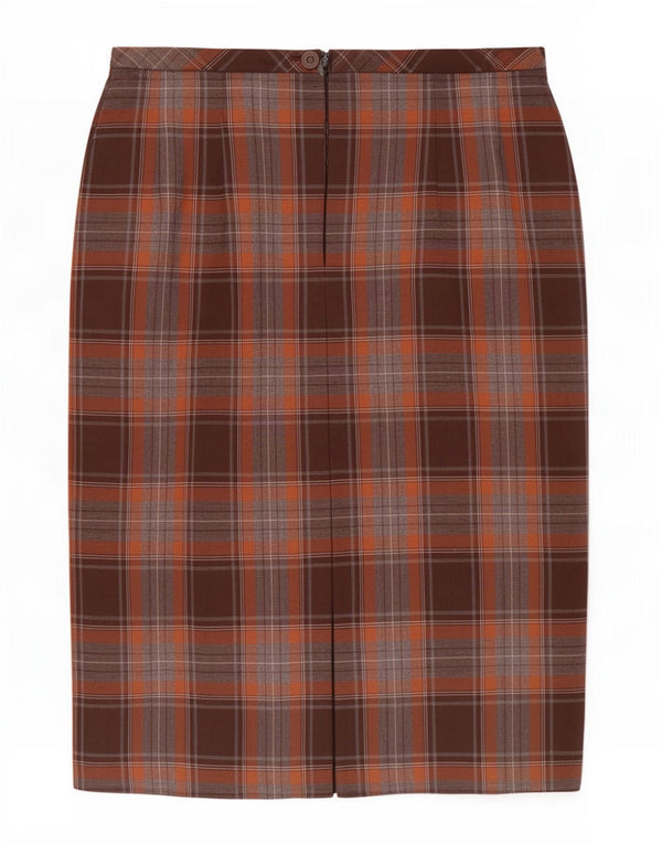 Женская юбка-карандаш Marks & Spencer UK 20 2XL W38 Коричневая шерсть в клетку