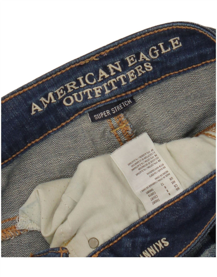 Женские джинсы скинни AMERICAN EAGLE UK 12, средние W28 L27, темно-синие, хлопок