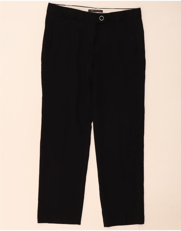 Женские прямые костюмные брюки Marks & Spencer UK 12, средние W30 L28, черные
