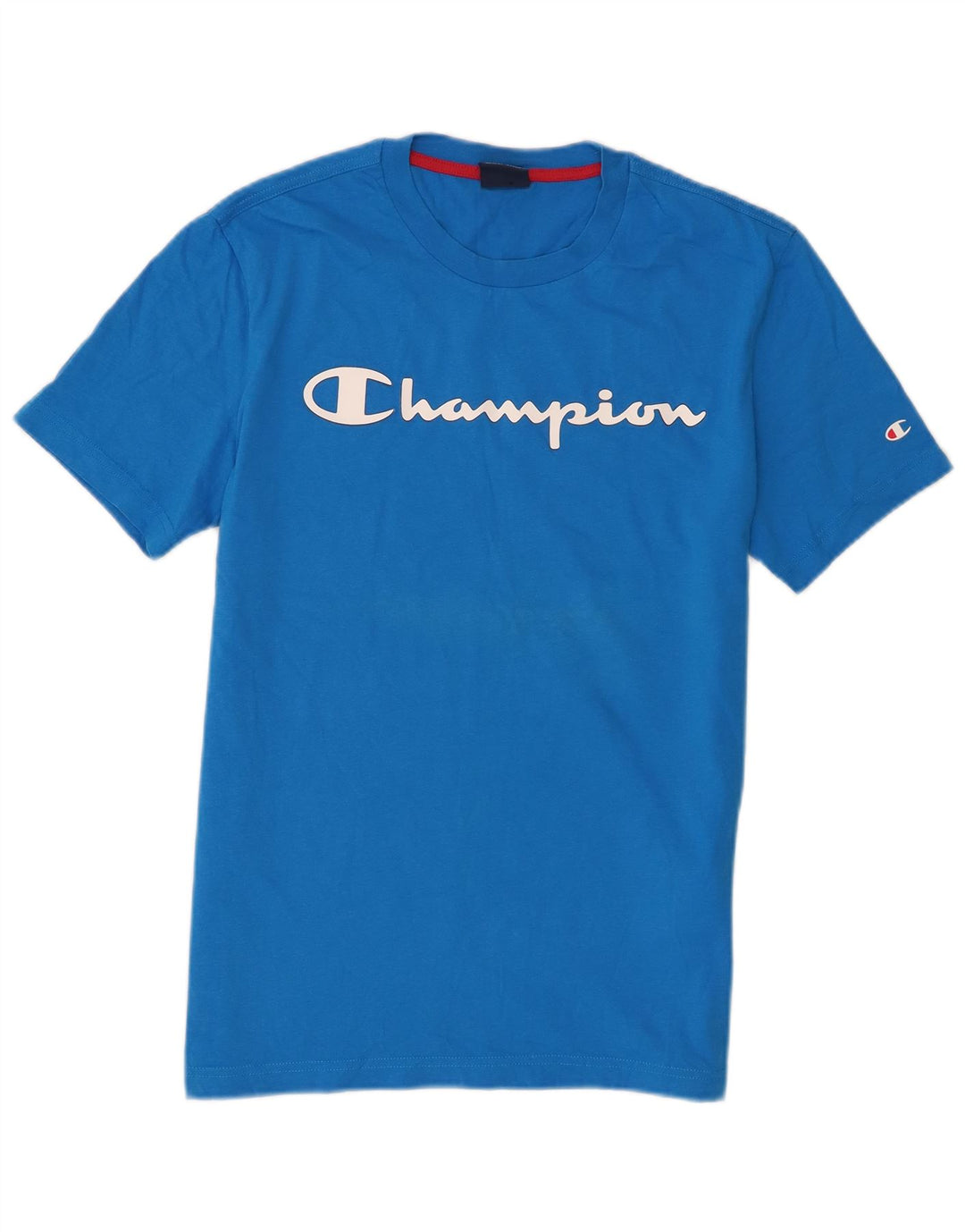 Мужская футболка с рисунком Champion, маленький синий хлопок