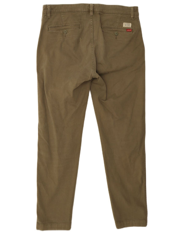Мужские стандартные зауженные брюки-чиносы Levi's W33 L30, хлопок цвета хаки
