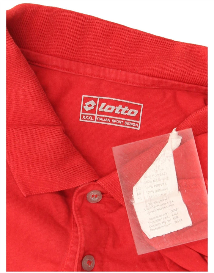 Мужская рубашка поло Lotto 3XL красная, хлопок