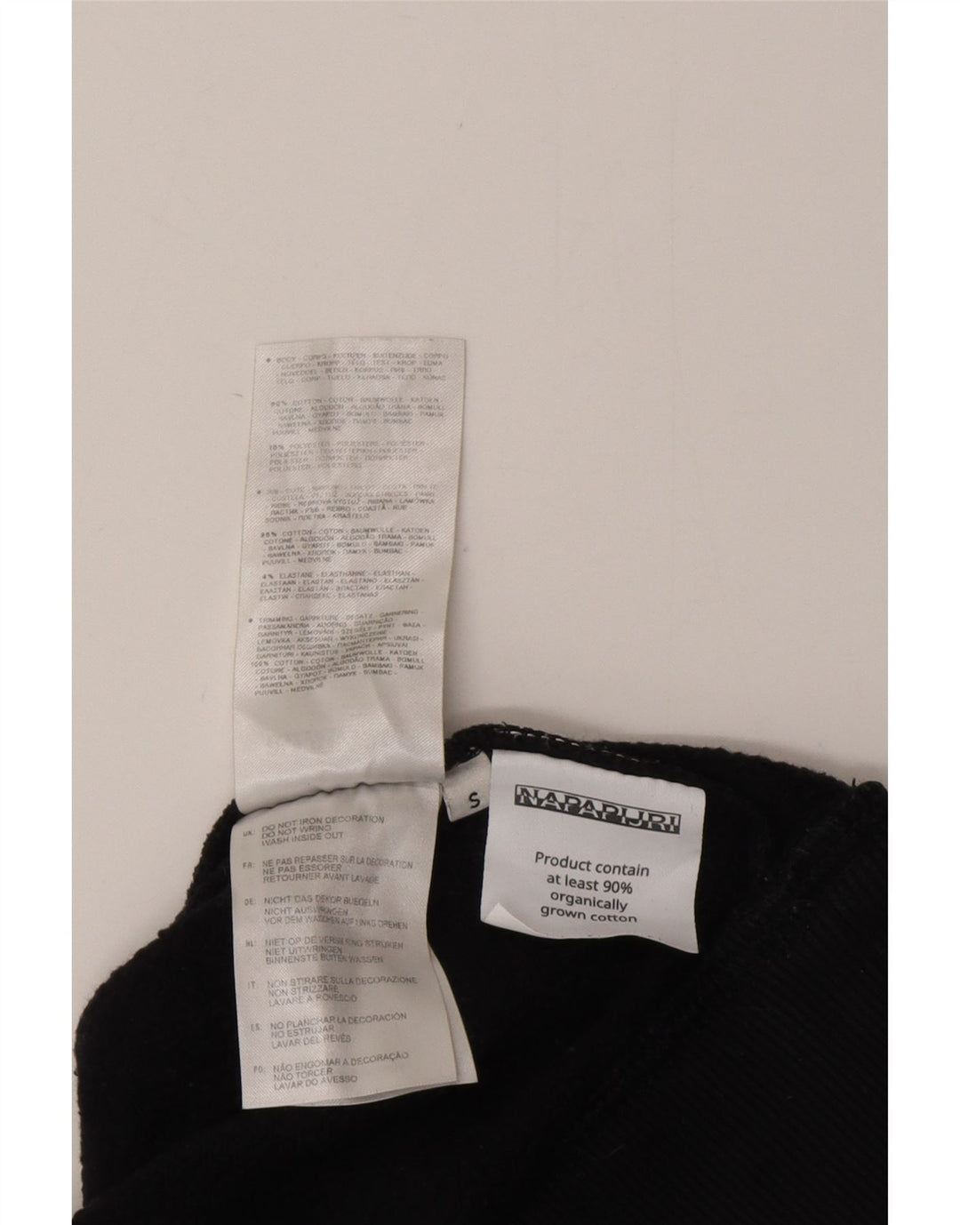 Napapijri Мужской джемпер с капюшоном с географической графикой, маленький темно-синий, хлопковый