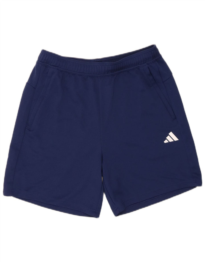 Мужские спортивные шорты Adidas Aeroready Regular Fit, большие темно-синие полиэстеровые шорты