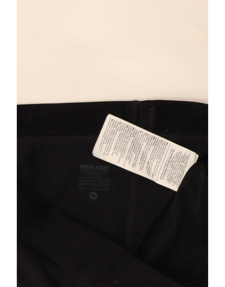 Женские леггинсы с рисунком Nike Dri Fit UK 18 XL, черный полиэстер