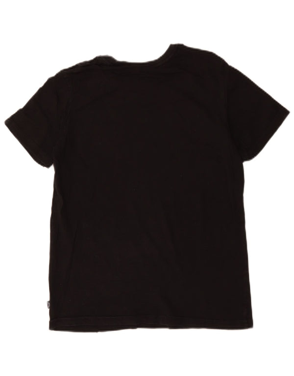 Puma Womens Graphic T-Shirt Top UK 10 Small Black Cotton
