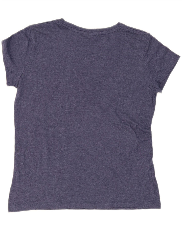 Женская футболка Lotto Top UK 10, маленькая, темно-синяя, хлопок