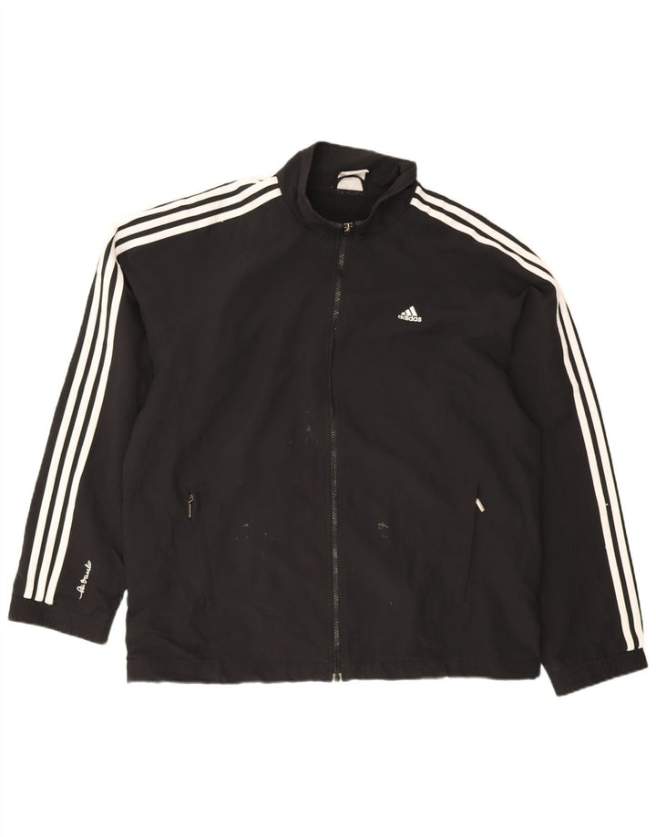 Мужская спортивная куртка Adidas UK 44/46, большой черный полиэстер