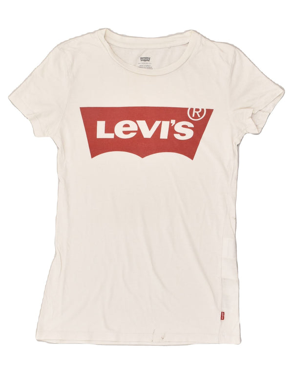 Женская футболка с рисунком LEVI'S Top UK 2 2XS Off White