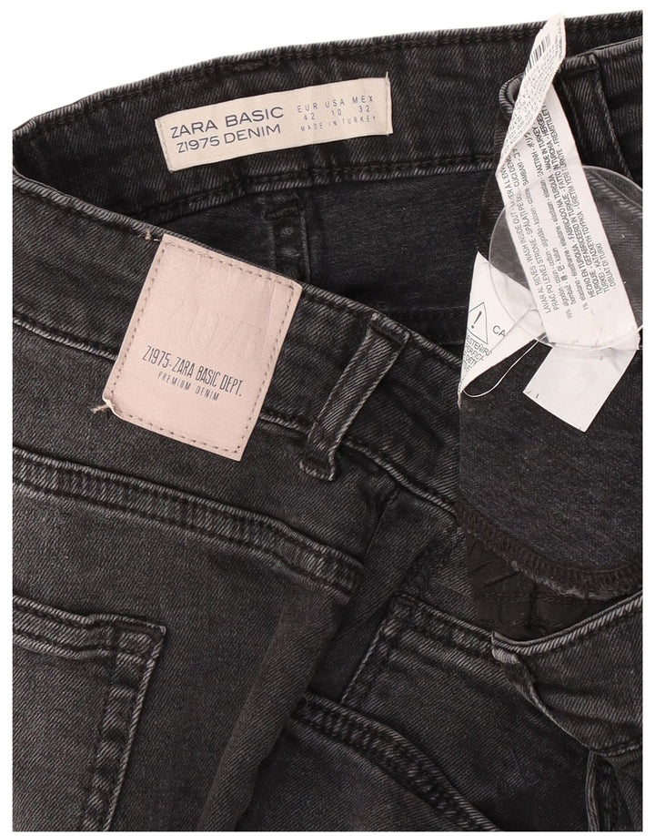 Женские узкие джинсы Zara EU 42, большие, W32 L27, серый хлопок