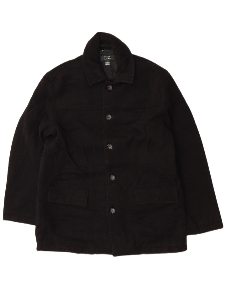Мужское пальто J. Crew UK 40, большое, черное, шерстяное