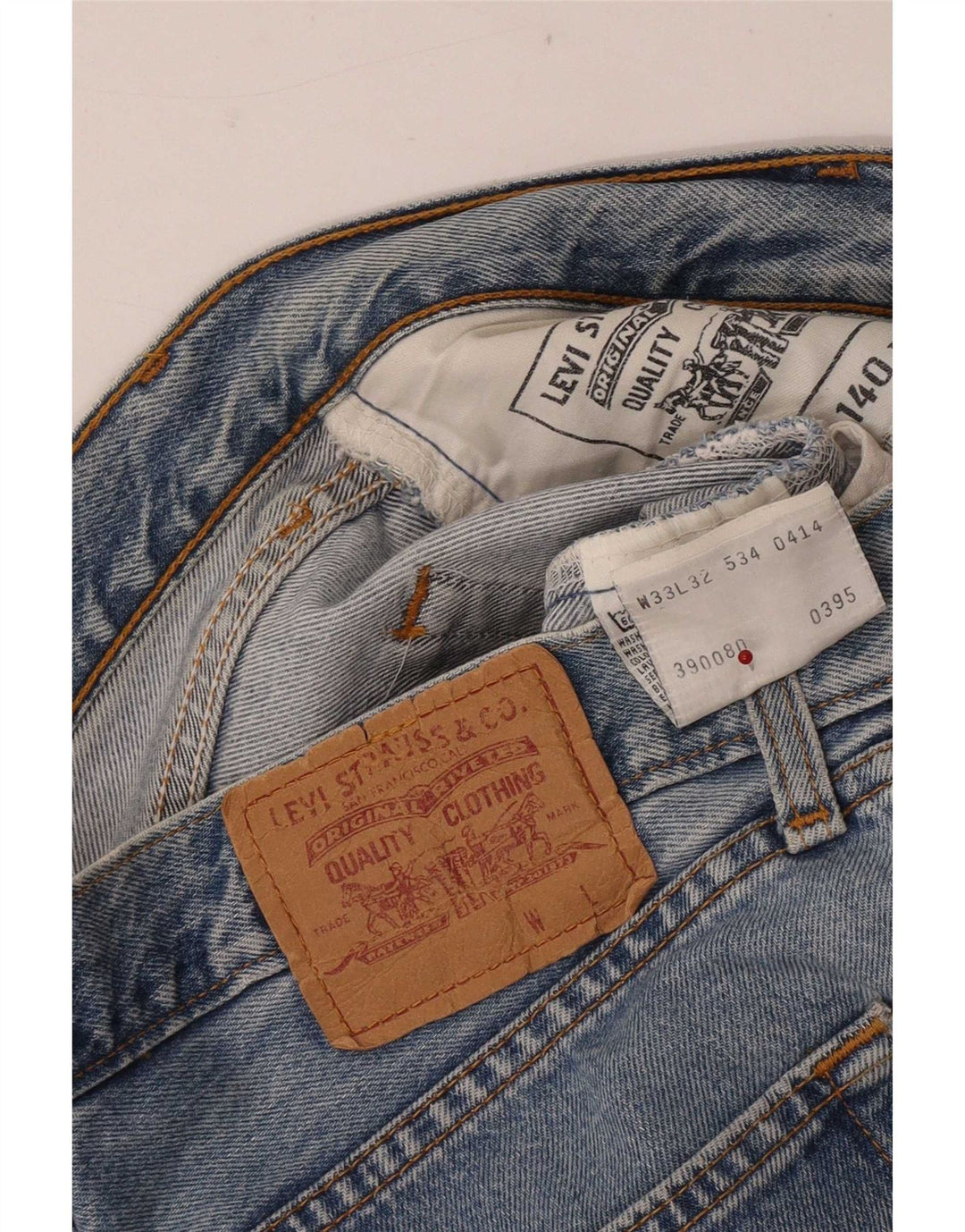 Мужские узкие джинсы Levi's W33 L32 синие, хлопок
