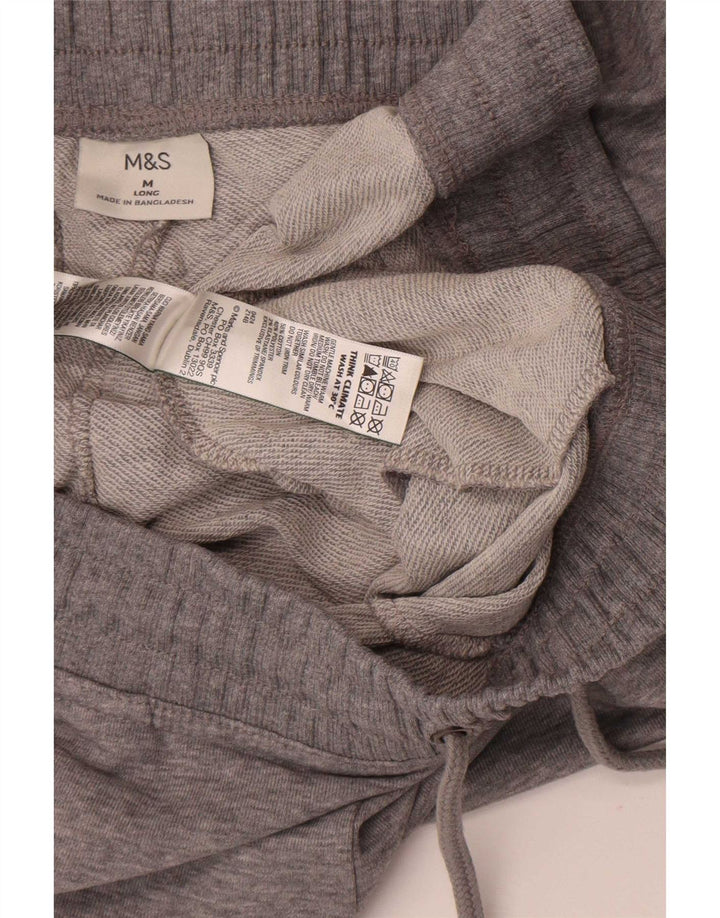 Мужские спортивные брюки Marks & Spencer, хлопковые брюки среднего серого цвета с крапинками