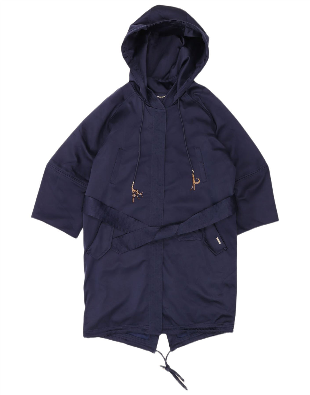 GUESS Женская парка оверсайз с капюшоном UK 12 Medium Navy Blue
