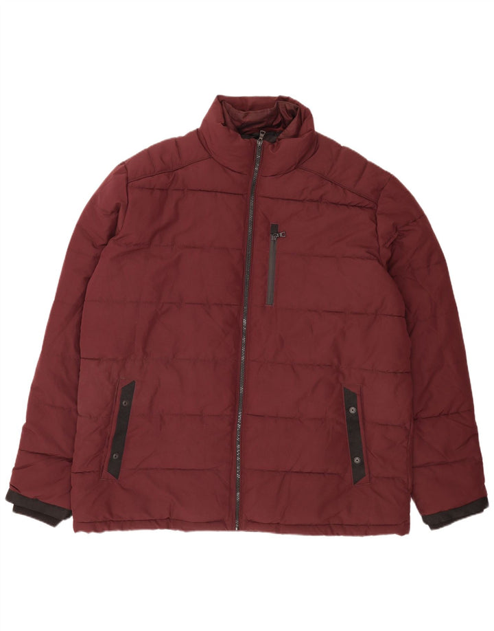 Мужская стеганая куртка Marks & Spencer UK 46 3XL бордовый полиэстер Modern