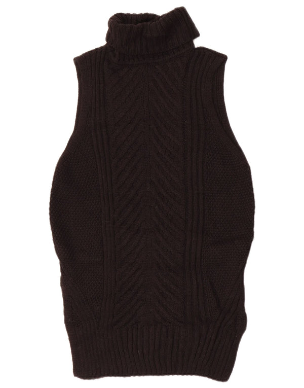 Женский джемпер без рукавов Topshop UK 6 XS, черный акрил