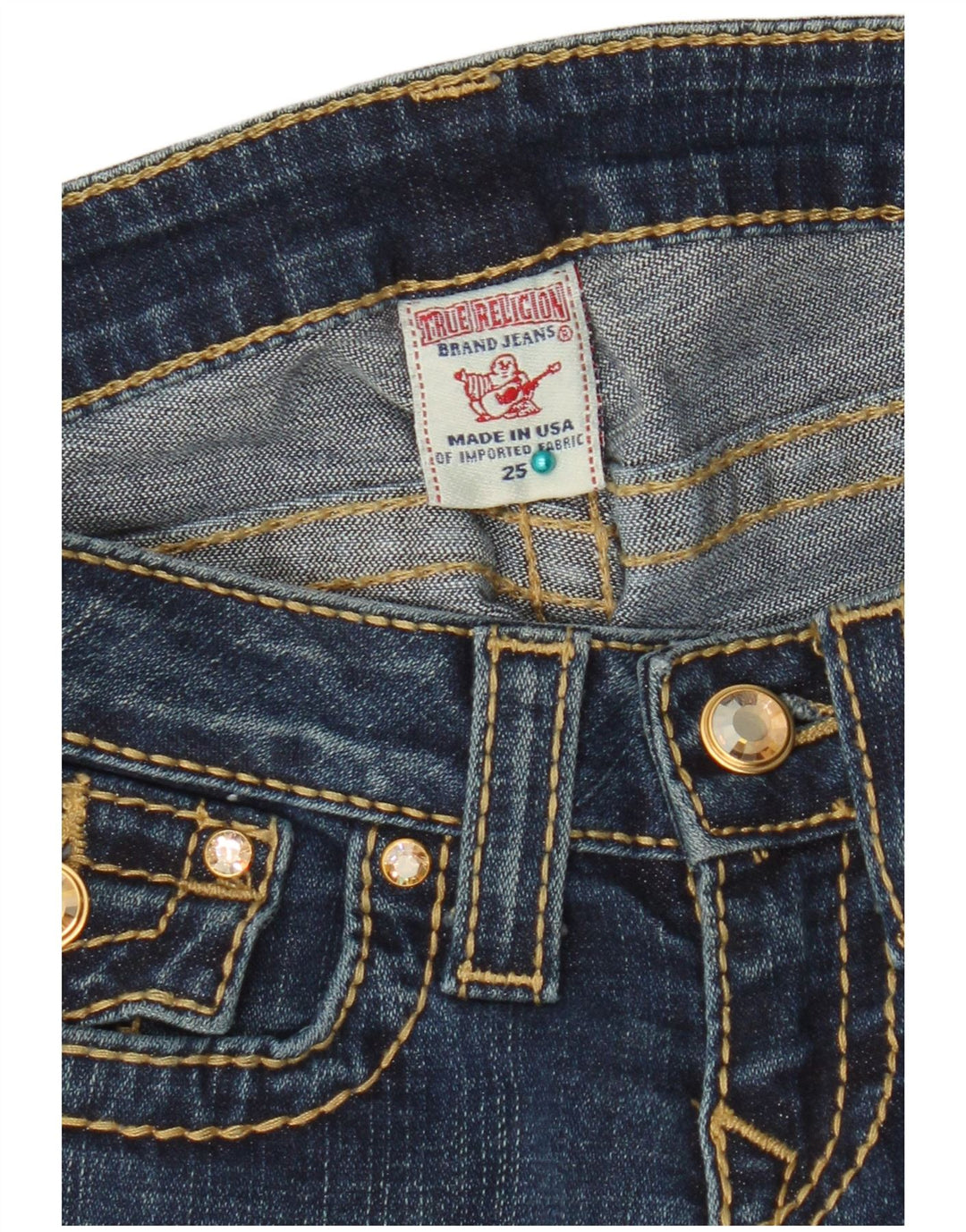 Женские джинсы Bootcut True Religion W25 L31, синий хлопок