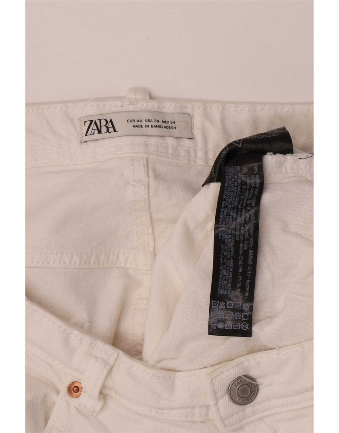 Мужские джинсовые шорты Zara EU 44, большие W34, белый хлопок